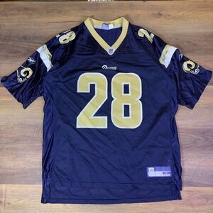 Reebok NFL St. Louis Rams Marshall Faulk 28 Jersey – Men's XL